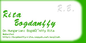 rita bogdanffy business card